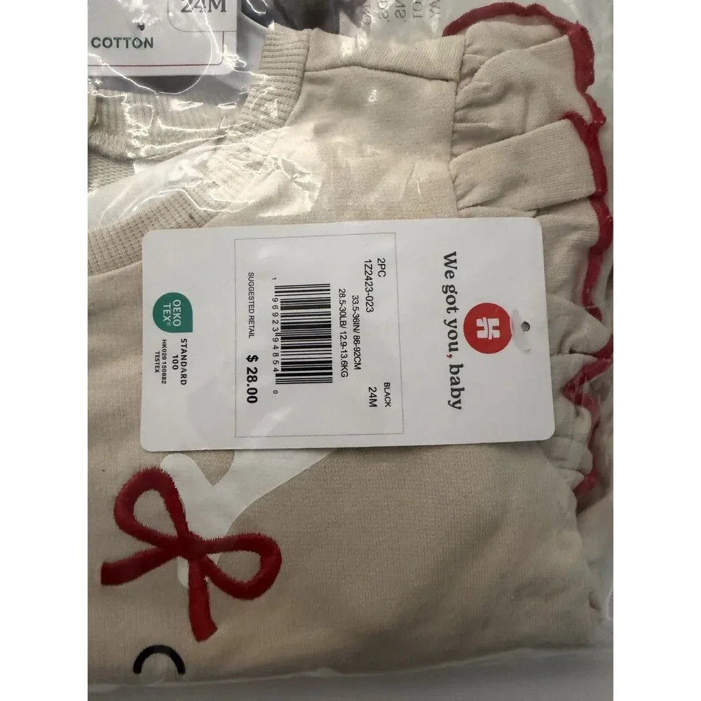Huggies Crewneck Sweatshirt Pants 2-piece Outfit Set